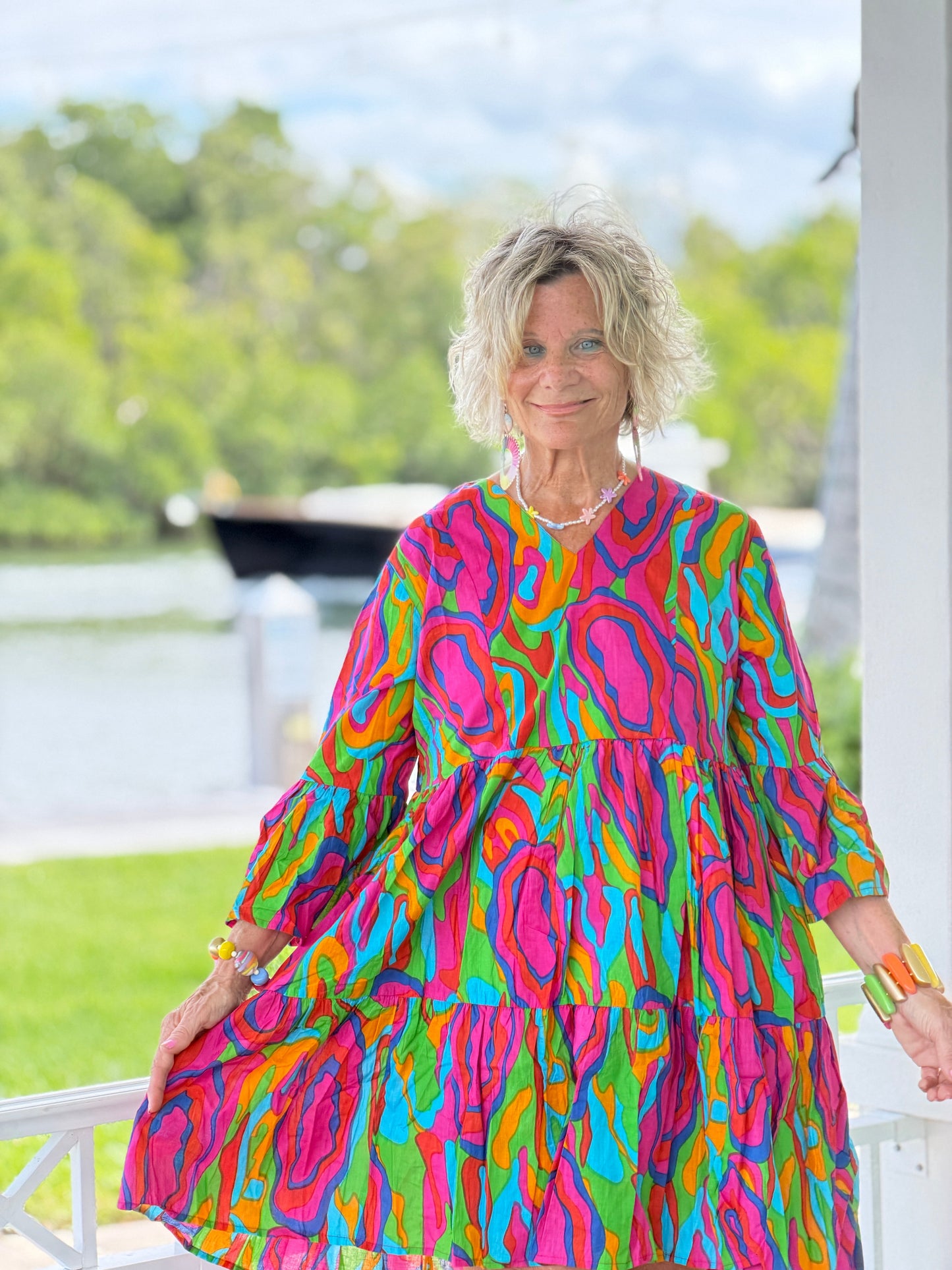 Multi Woodgrain Taos Dress