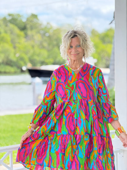 Multi Woodgrain Taos Dress