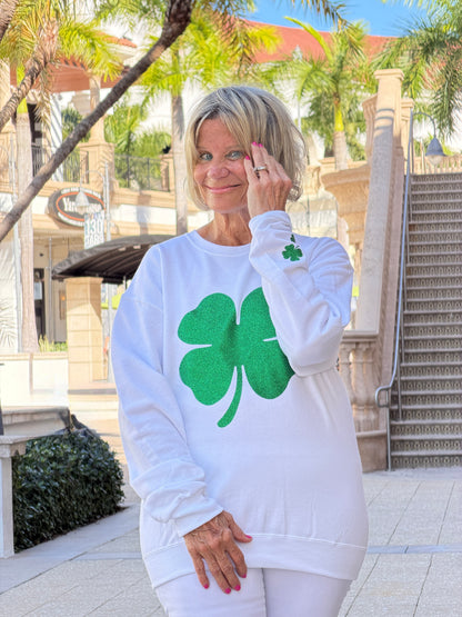 St Patricks Day Glitter Sweatshirt/Irish