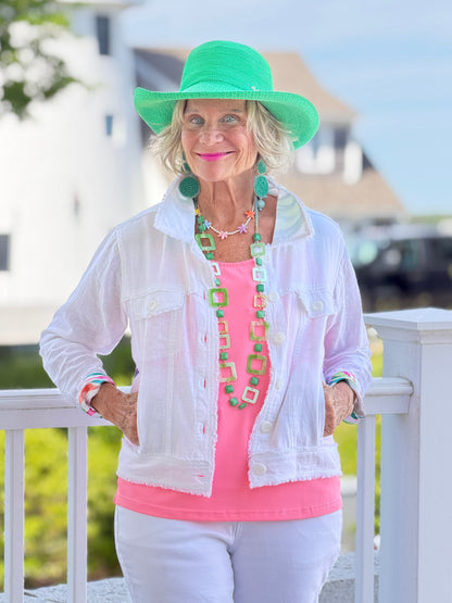 PINK PARADISE GARDEN LINEN JACKET