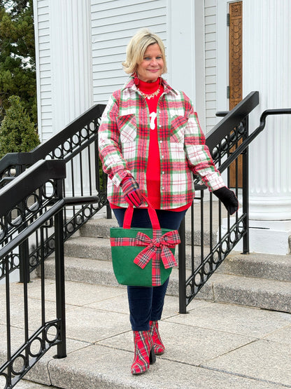 Merry Snowflake Pattern Christmas Turtleneck Sweater
