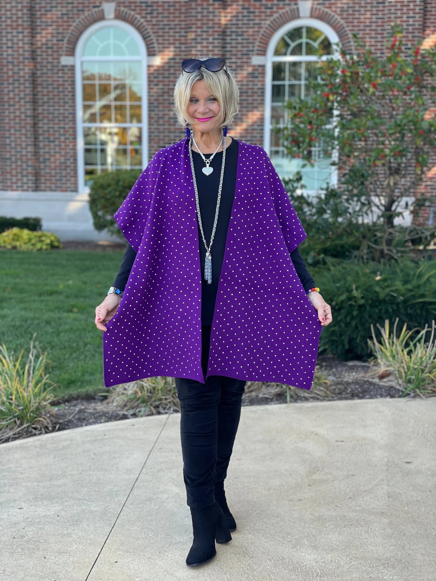PURPLE BLING CAPE