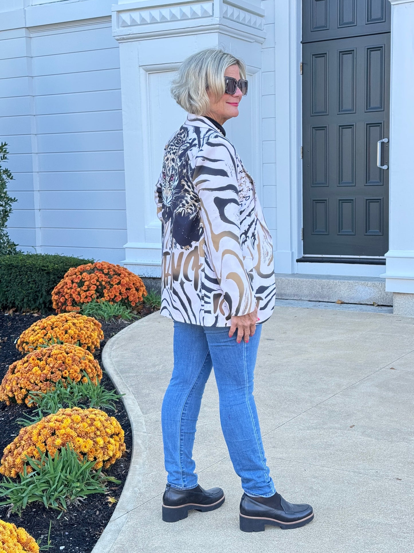 One Size Fierce Panther Print Blazer