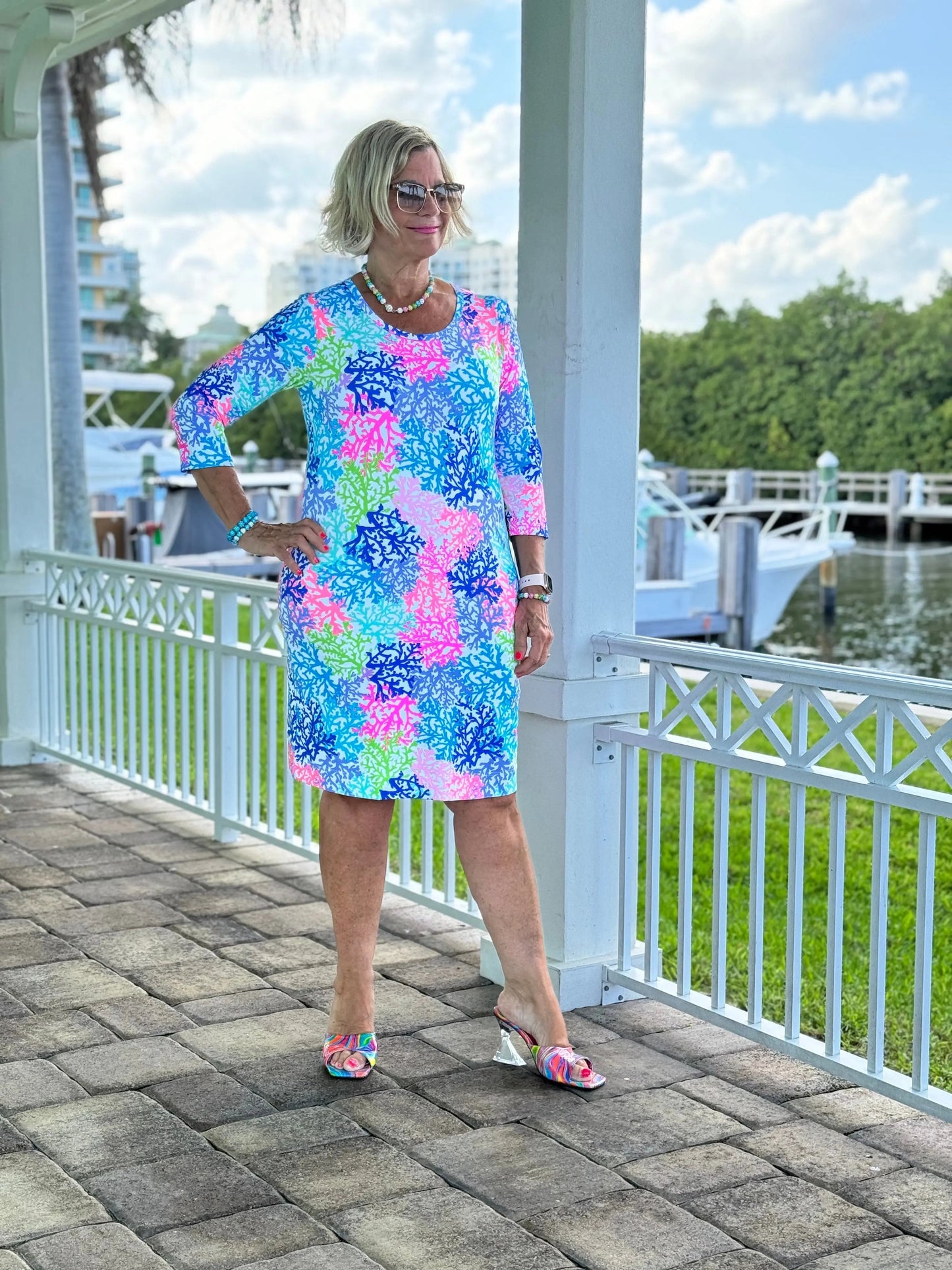 SALINA REEF SLEEVE DRESS