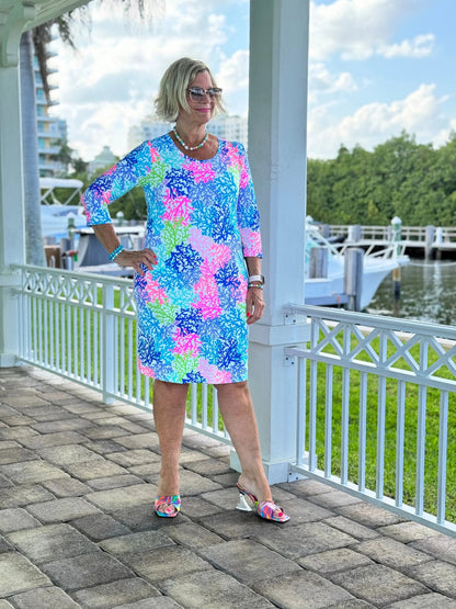 SALINA REEF SLEEVE DRESS