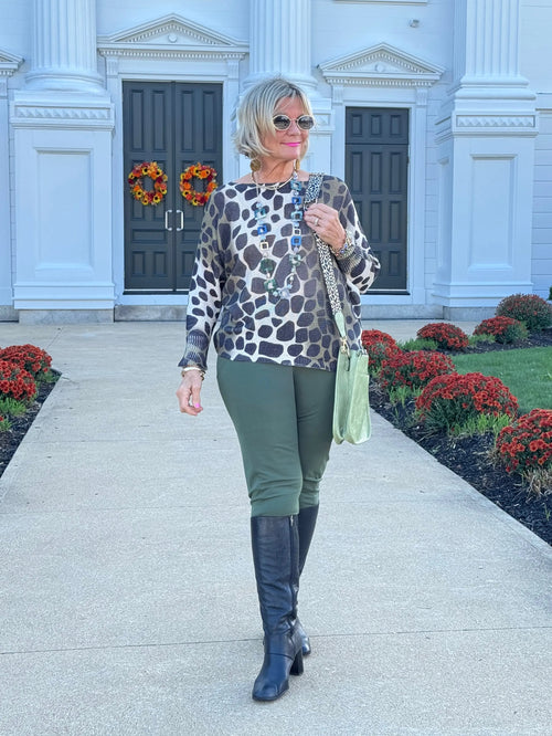 OLIVE POCKET LEGGINGS