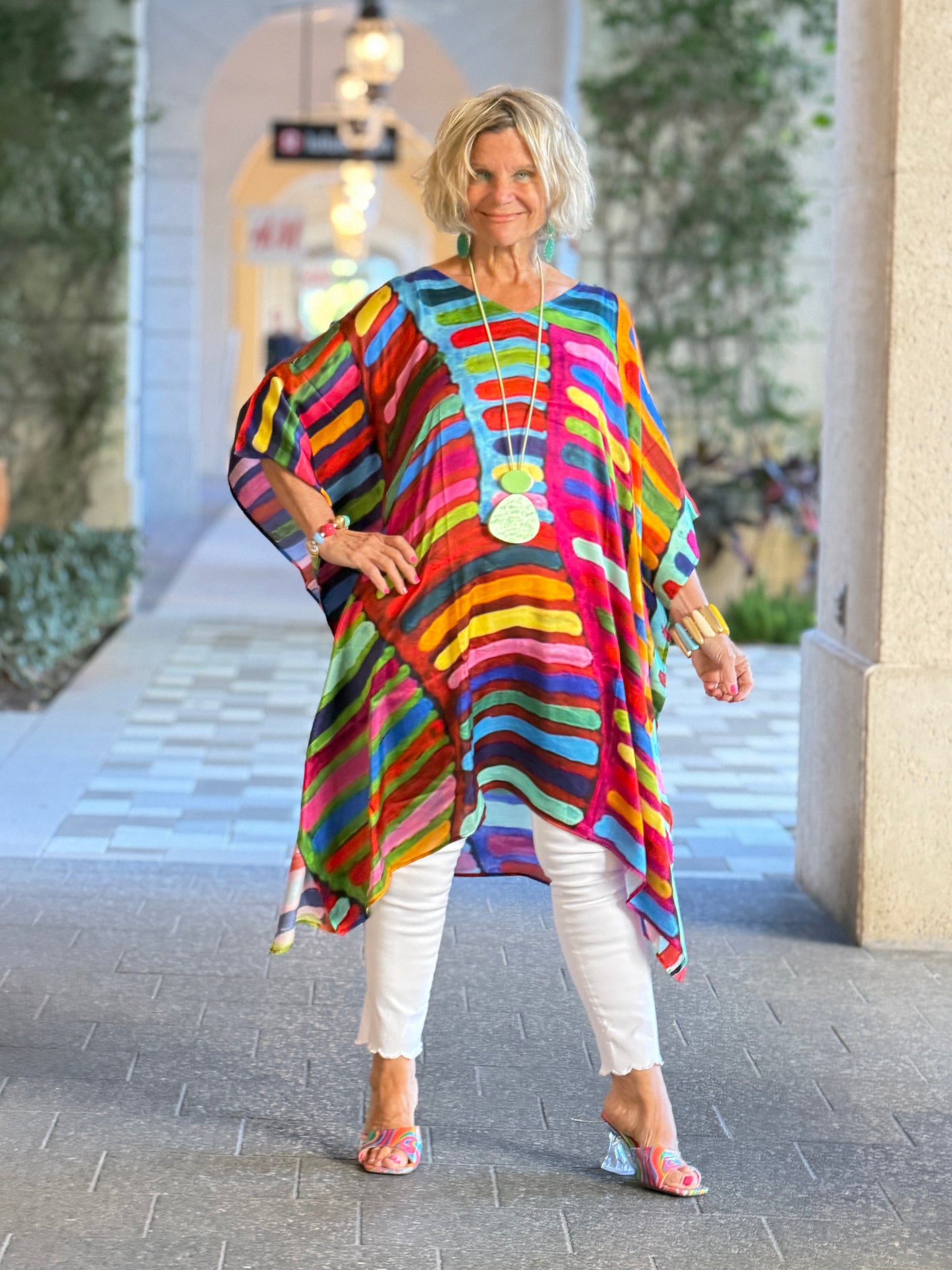 Multi Stripes Modal Kaftan