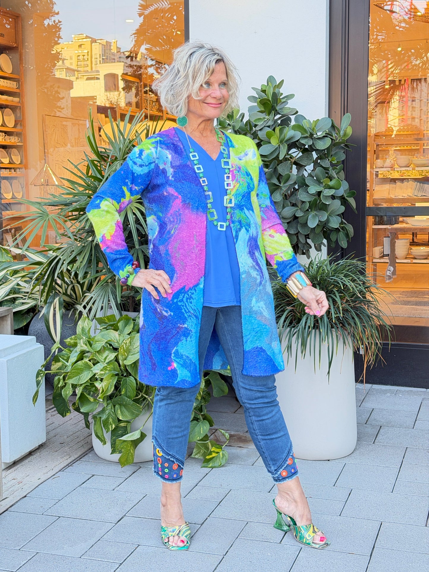 RIVER CRUISE BLUE CARDIGAN