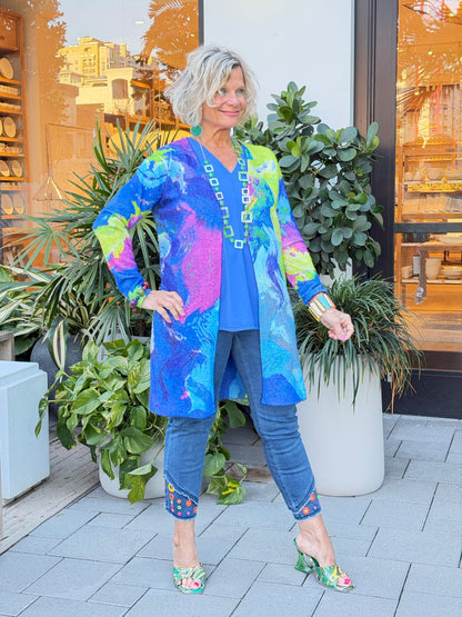 RIVER CRUISE BLUE CARDIGAN