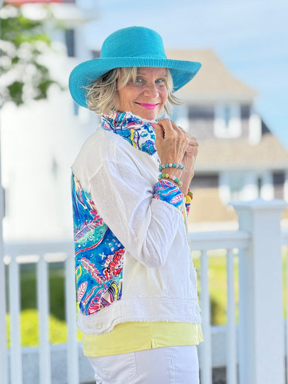 SEASIDE JEWELS LINEN JACKET