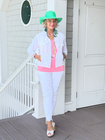 PINK PARADISE GARDEN LINEN JACKET