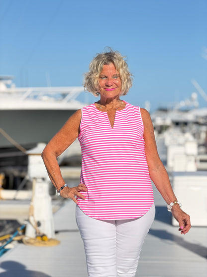 MARINA PINK STRIPE TANK