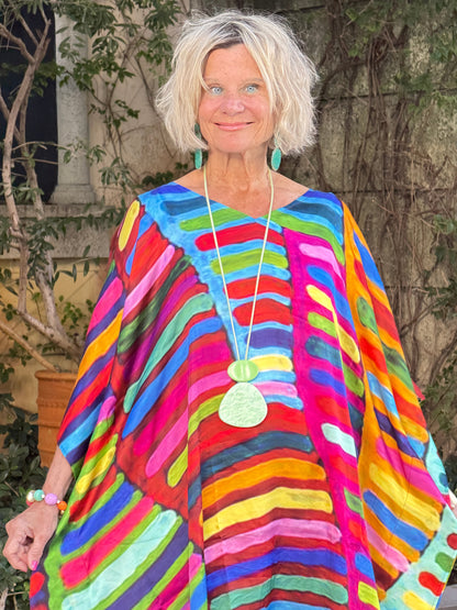 Multi Stripes Modal Kaftan