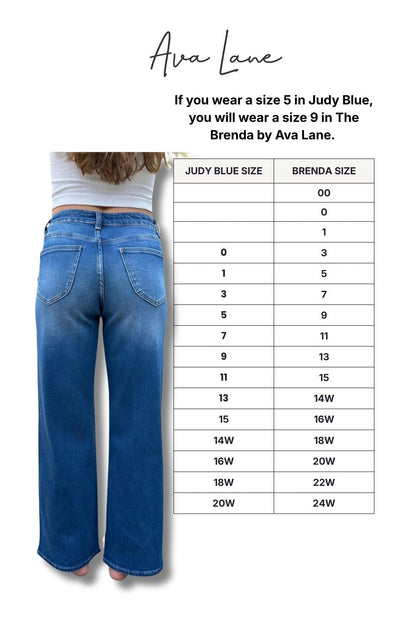 The Brenda High-Rise Tummy Control Wide Leg Jeans