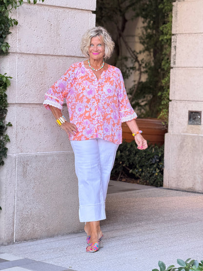 MANDARIN MULT FASHION TOP