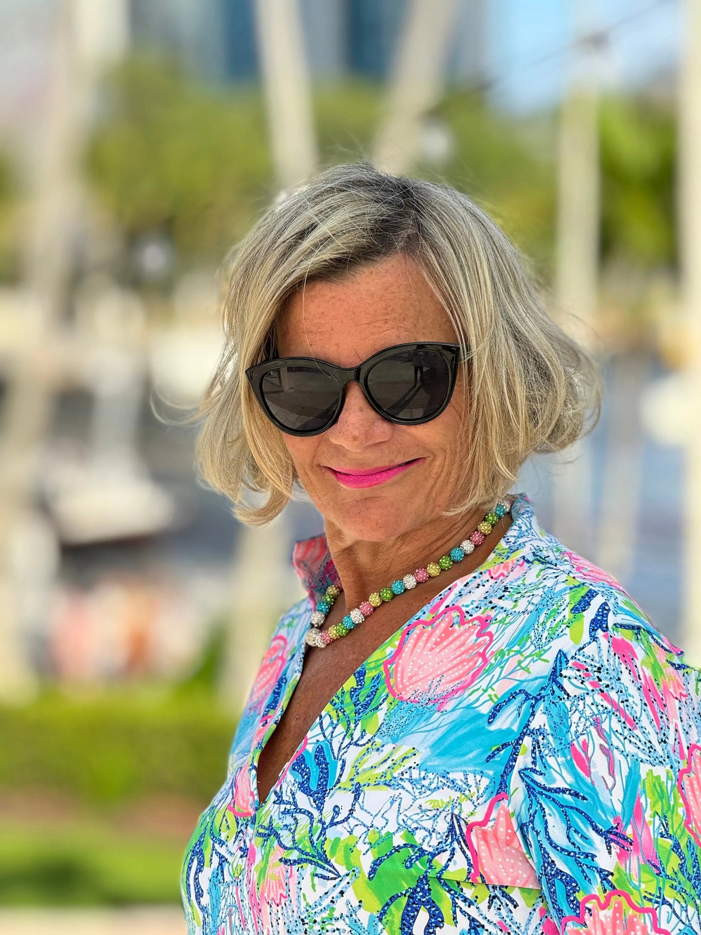 SEASHELL PINK AND BLUE TUNIC