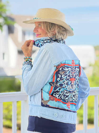 NAUTICAL CREST LINEN JACKET