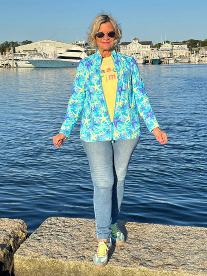 LULU-B YELLOW BEACH TIME SWEATER