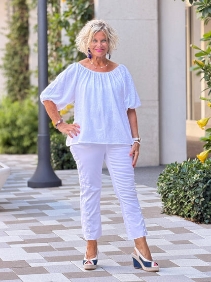 SUMMER WHITE FASHION TOP