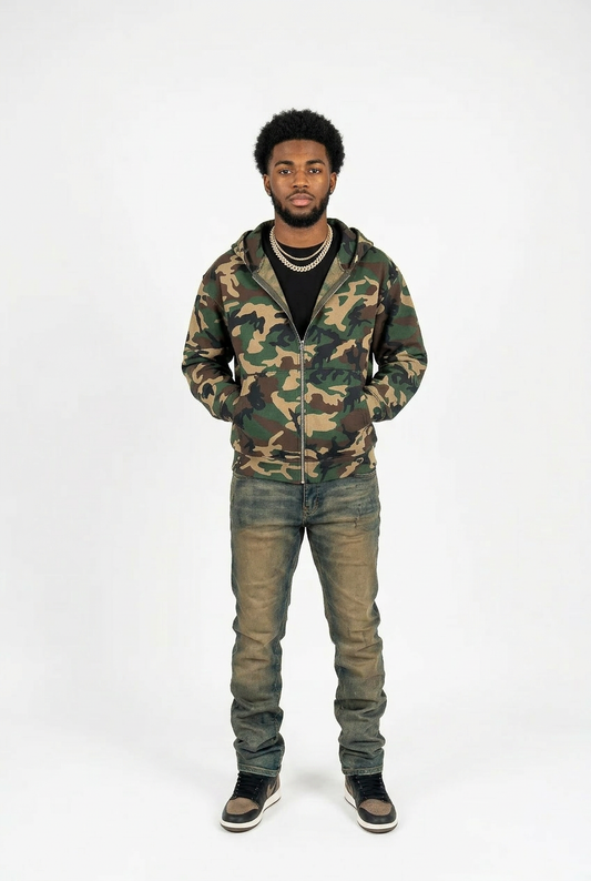 Camo Hoodie 450 GSM French Terry