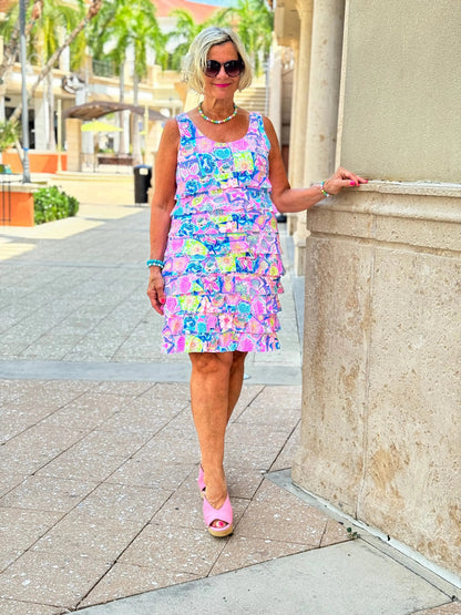 SANDY BEACH COLOR CHA CHA DRESS