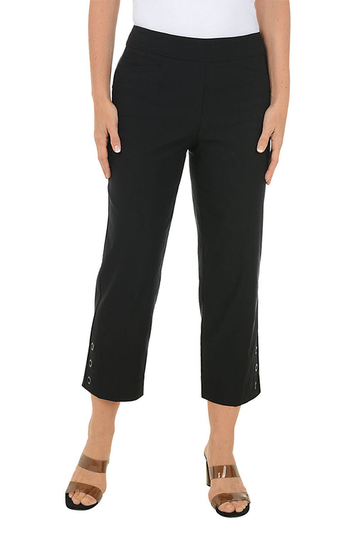 Triple Grommet Hem Capri Pant