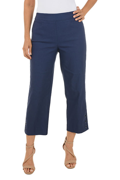 Triple Grommet Hem Capri Pant