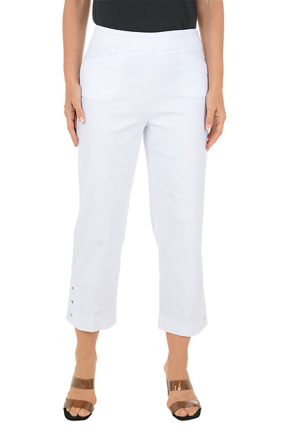 Triple Grommet Hem Capri Pant