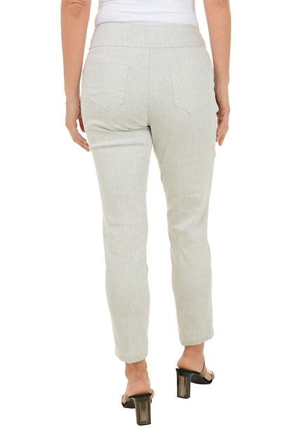 Washed Denim Pull-On Ankle Pant