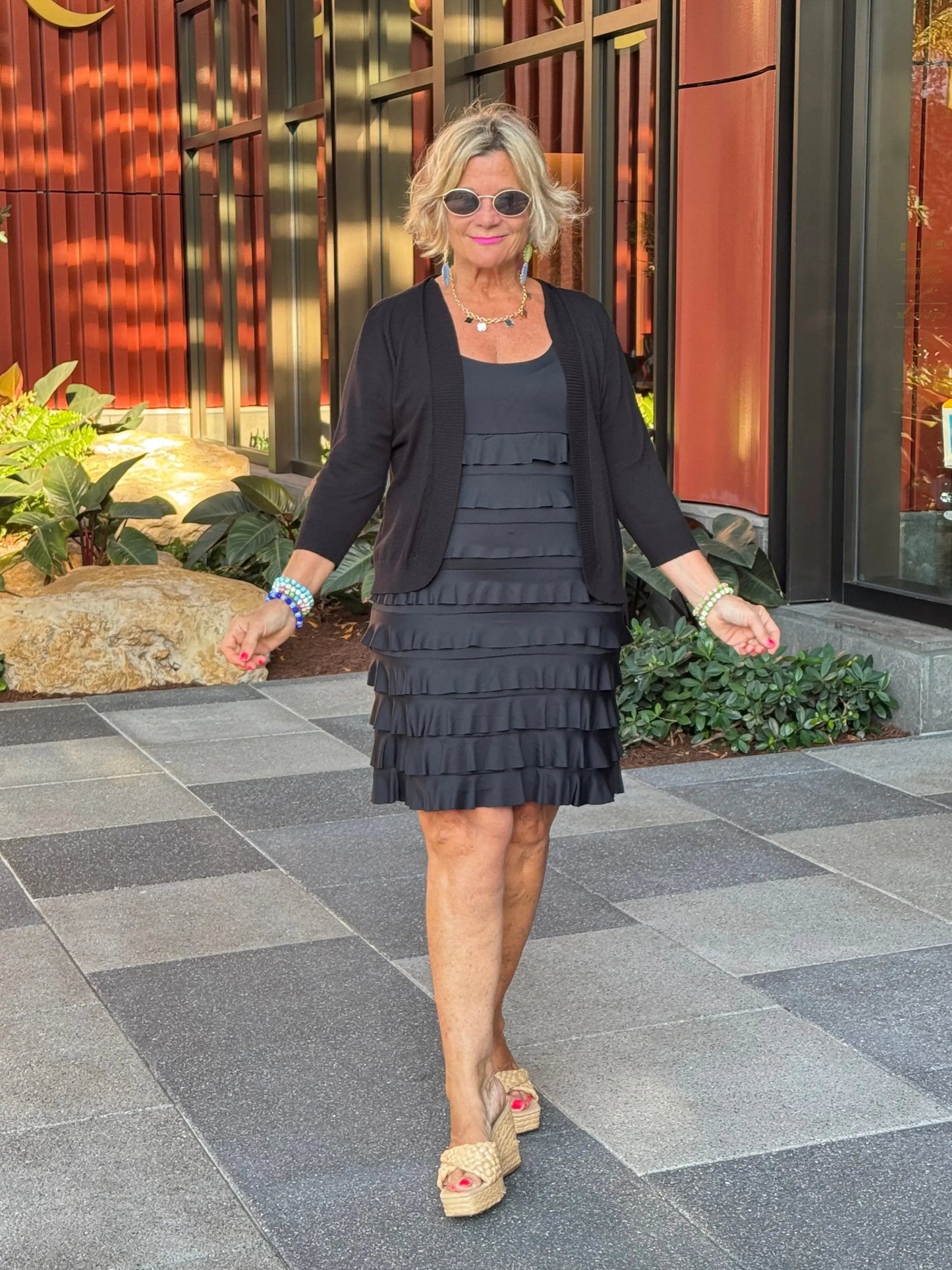 MIAMI NIGHTS  BLACK CHA CHA DRESS SHORT