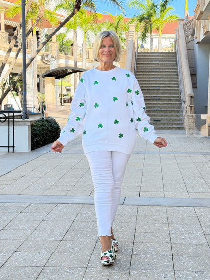 St Patricks Day Glitter Irish Sweatshirt