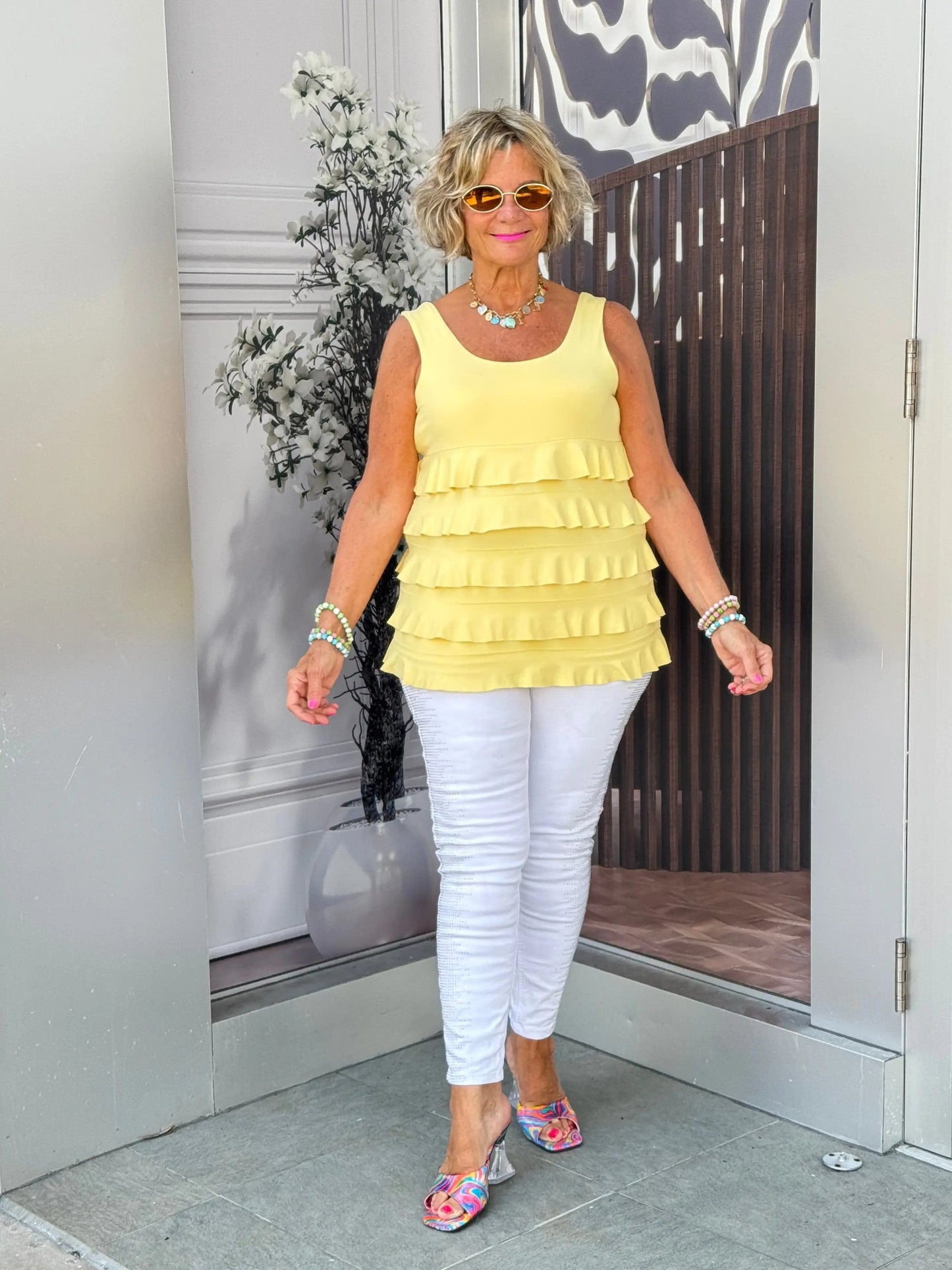LULU-B YELLOW CHA CHA TANK