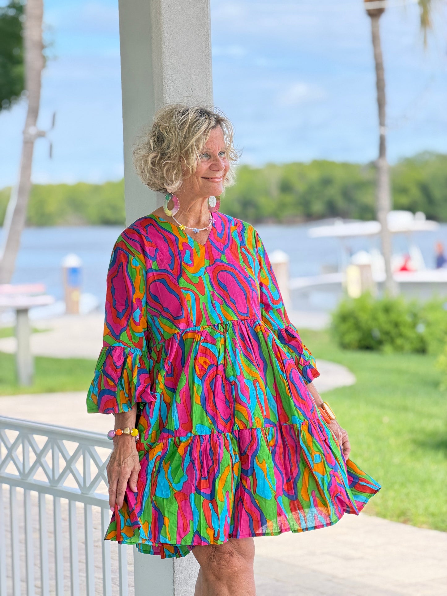 Multi Woodgrain Taos Dress