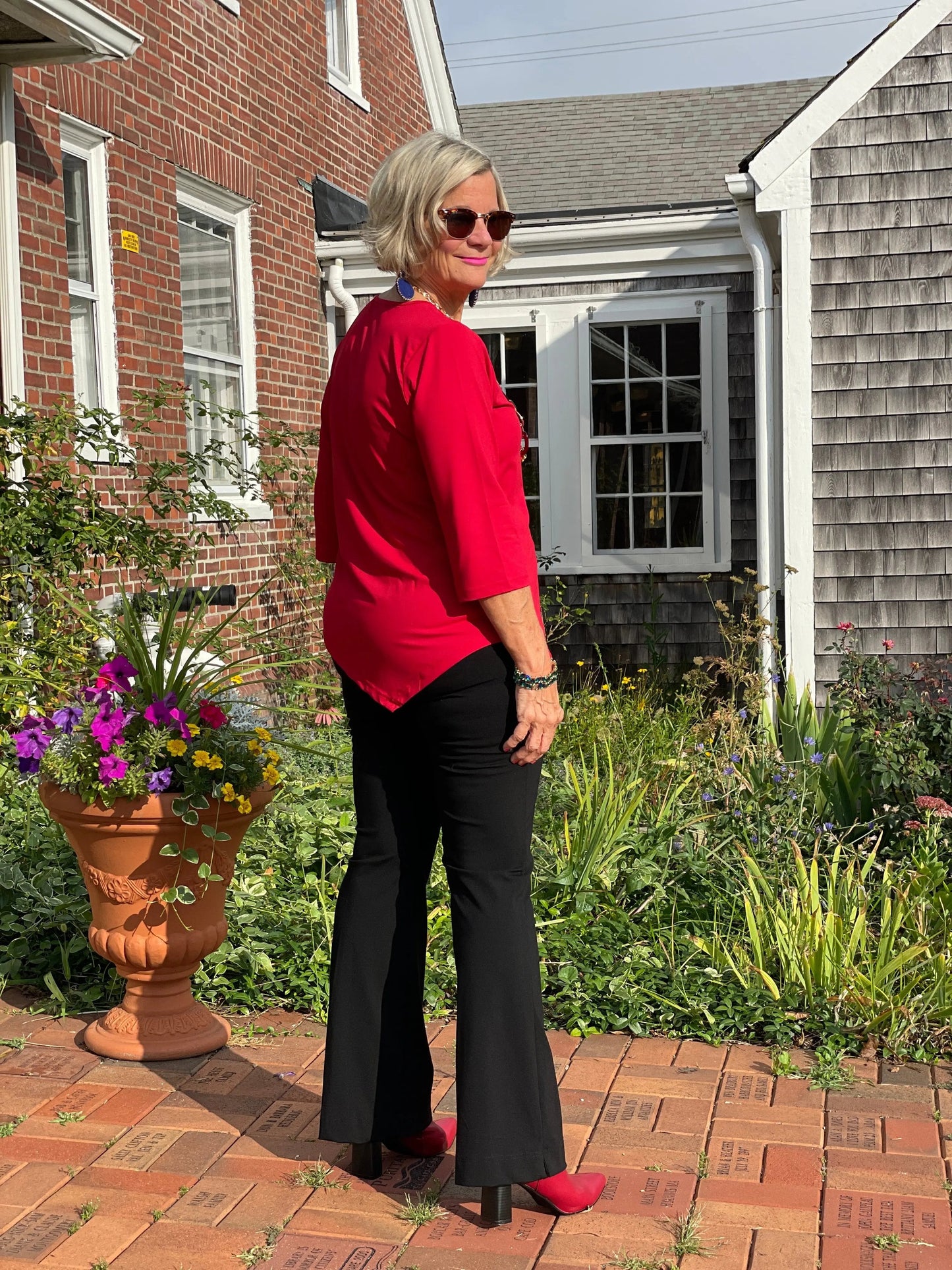 LULU-CRIMSON ASYMMETRIC TOP