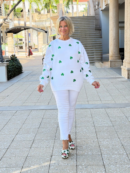 St Patricks Day Glitter Irish Sweatshirt