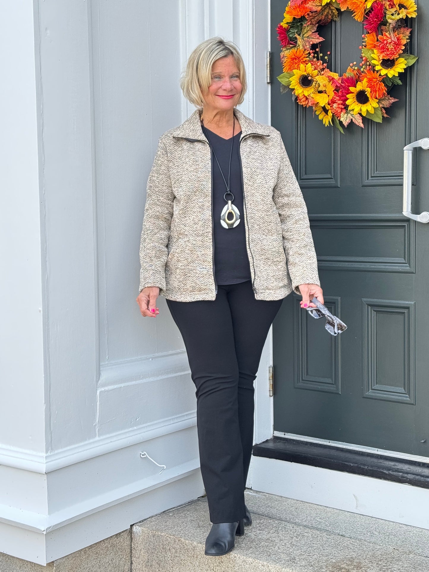 OATMEAL TWEED JACKET