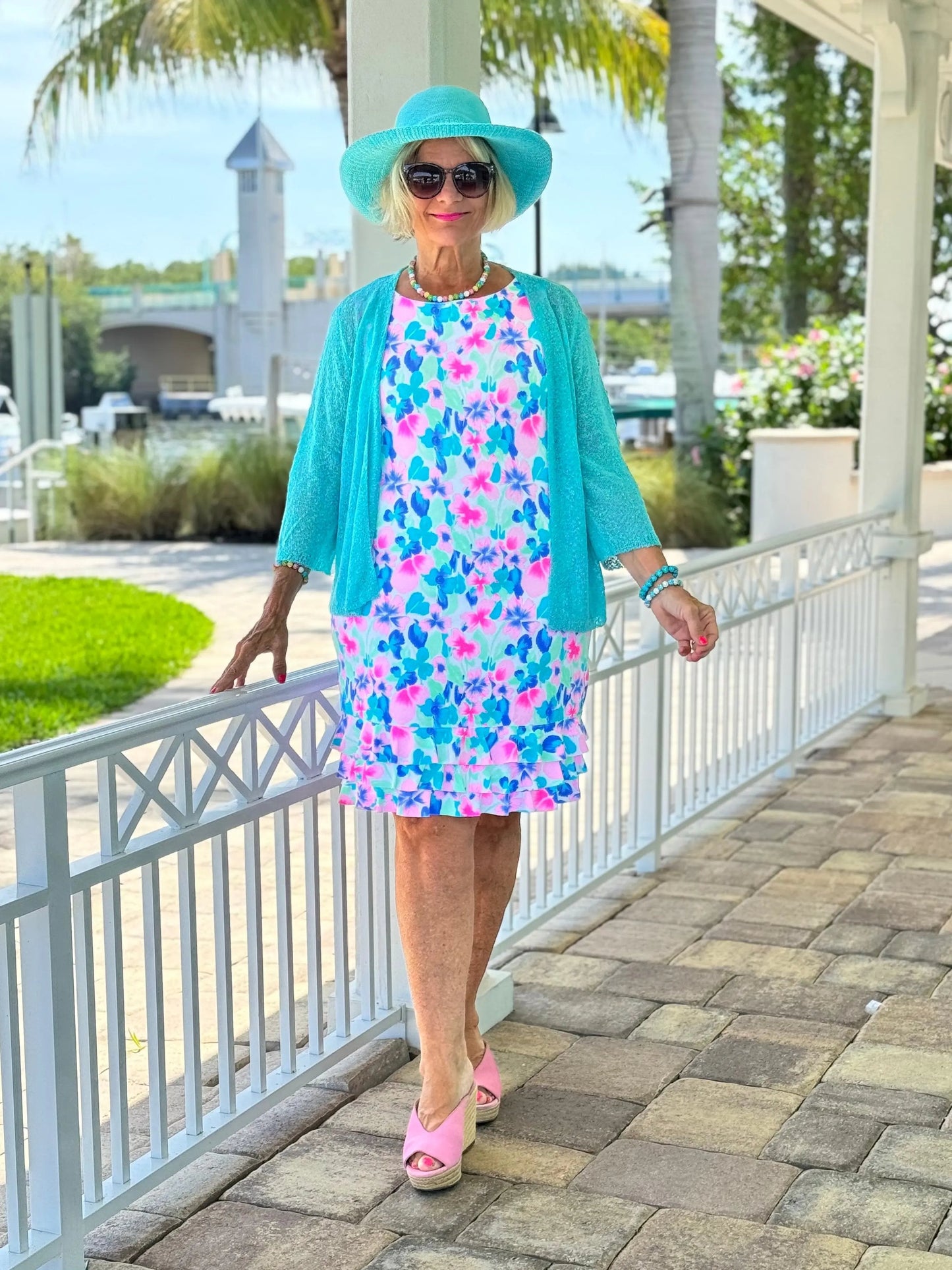 PINK PETALS SHIFT DRESS