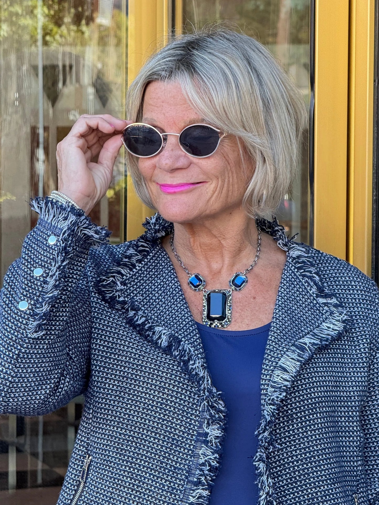 Navy Jewels Necklace