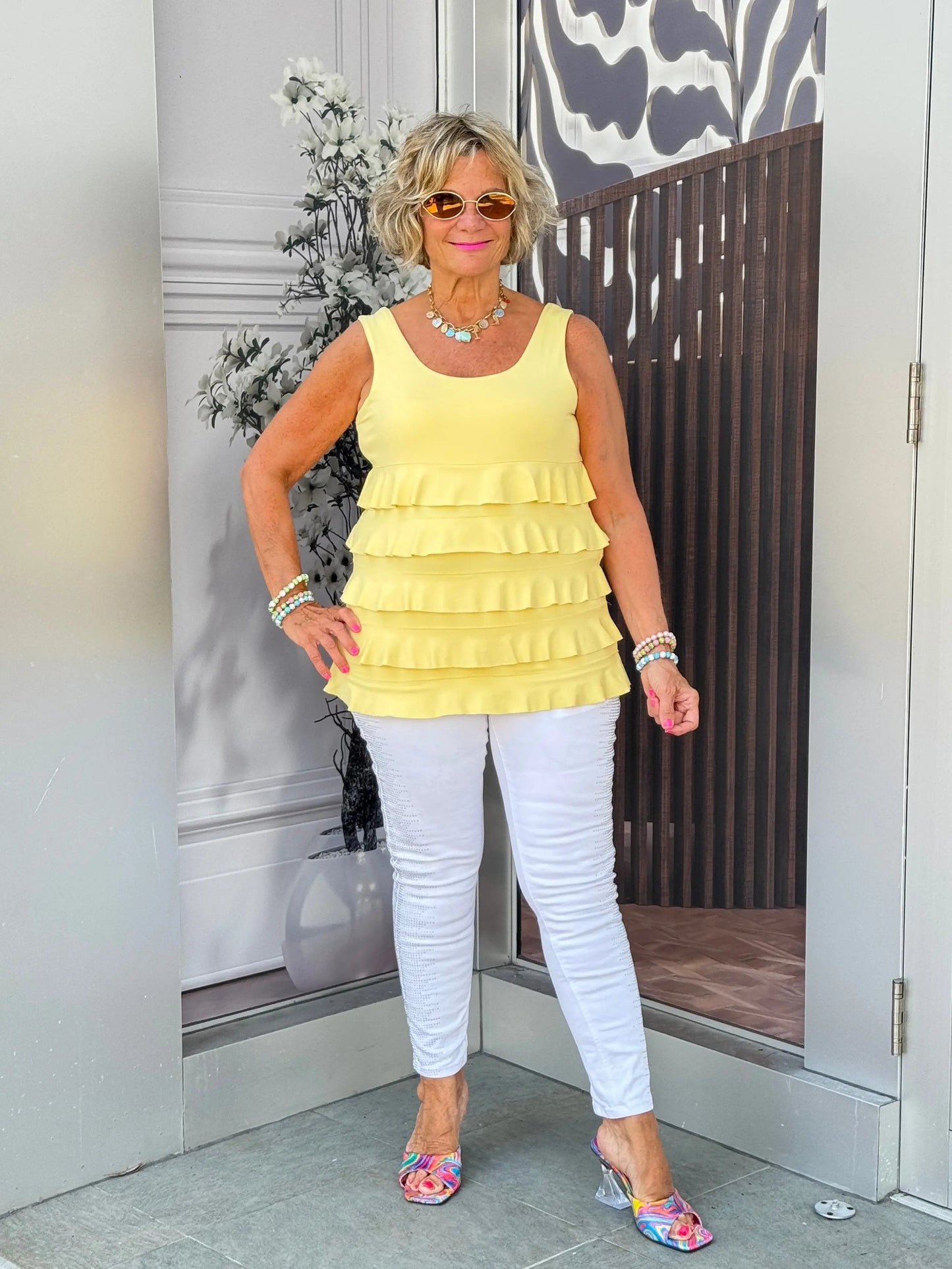 LULU-B YELLOW CHA CHA TANK