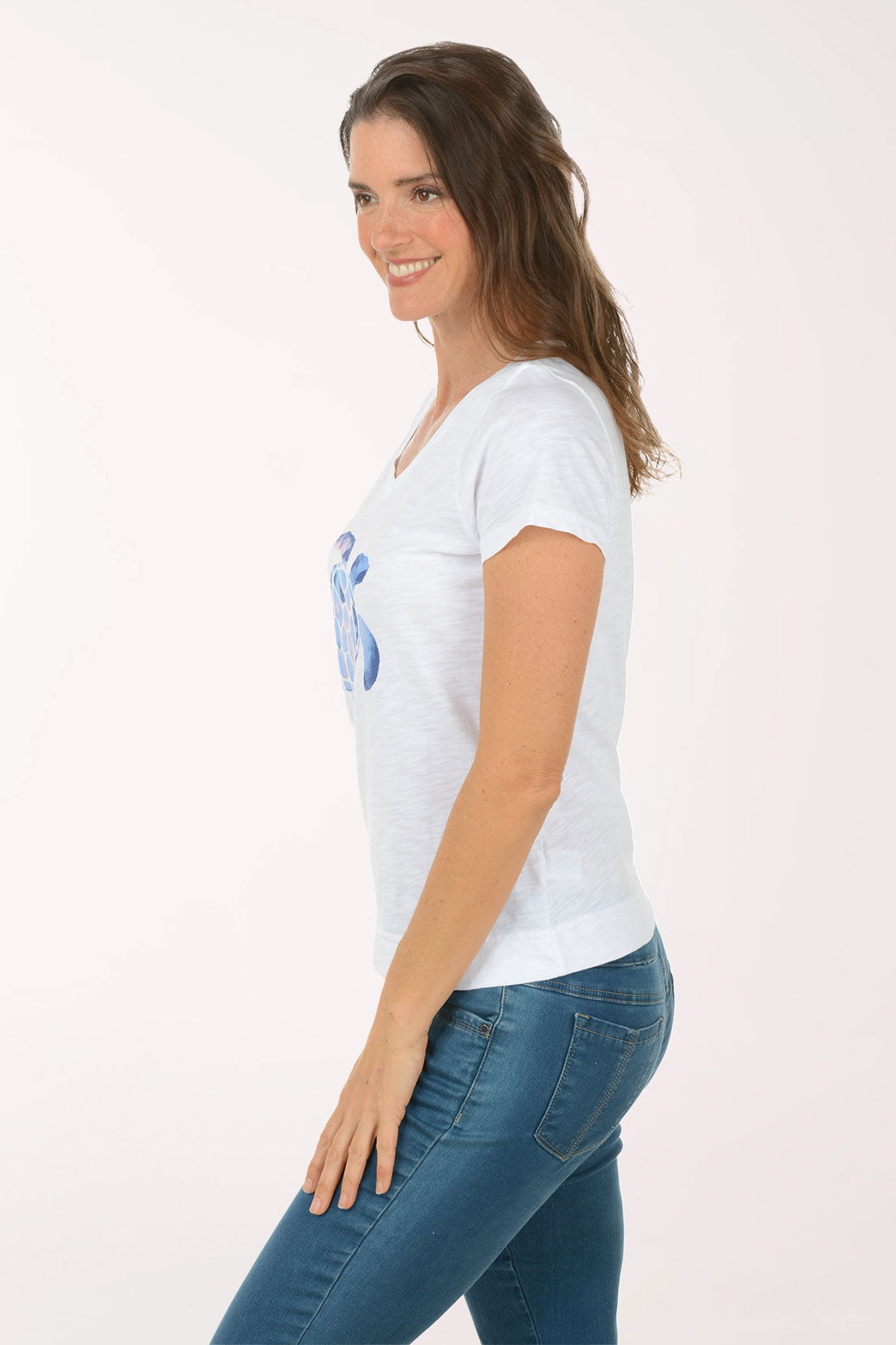 White Sea Turtle Cotton Tee