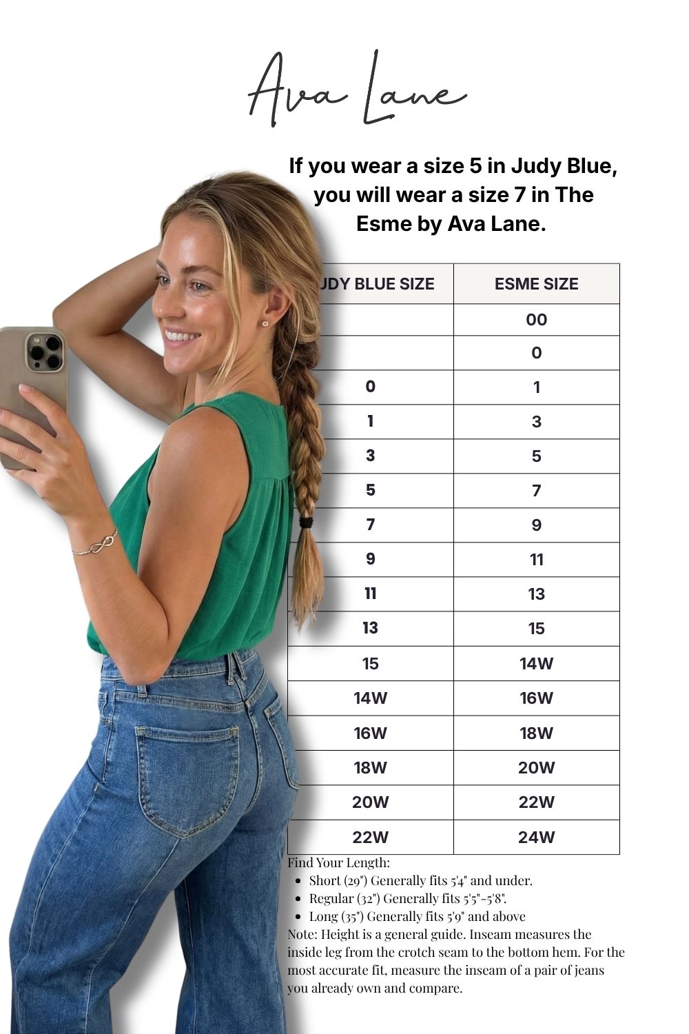 The Esme High-Rise Tummy Control Wide Leg Denim - Three Inseams
