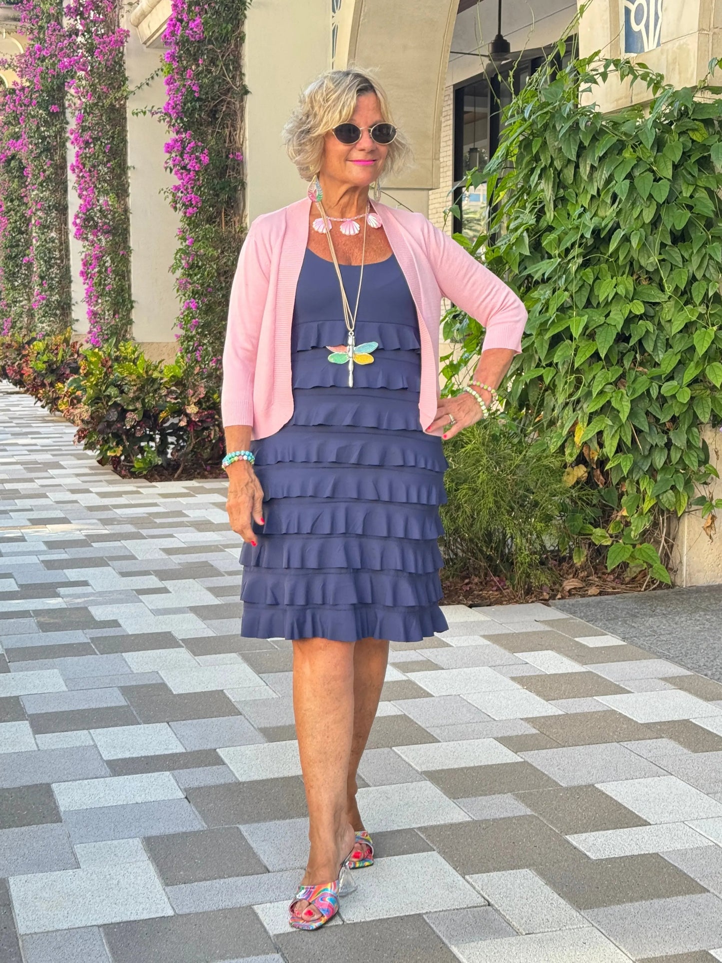MIAMI NIGHT NAVY CHA CHA RUFFLE