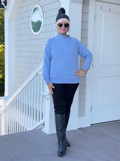 MOCK NECK CLEAR PERI TOP