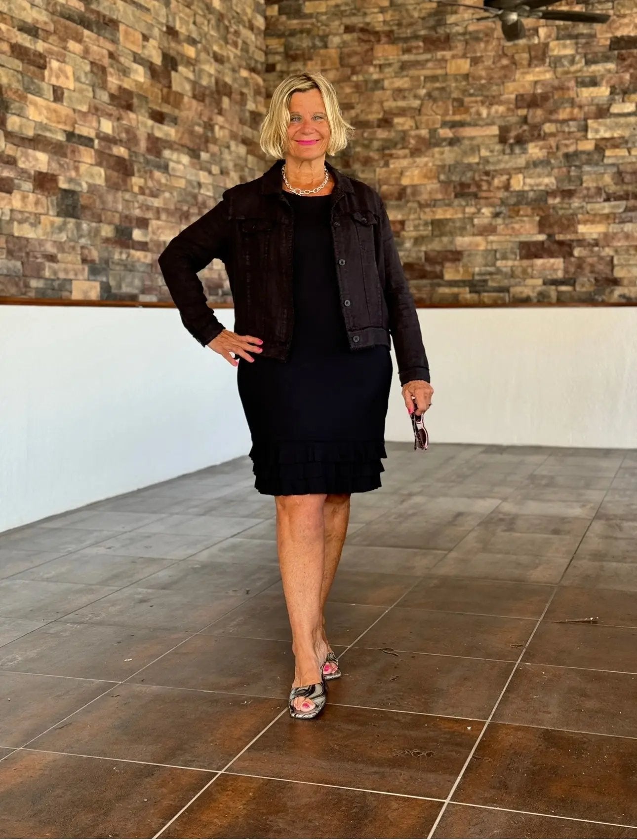 PERFECT BLACK RUFFLE DRESS