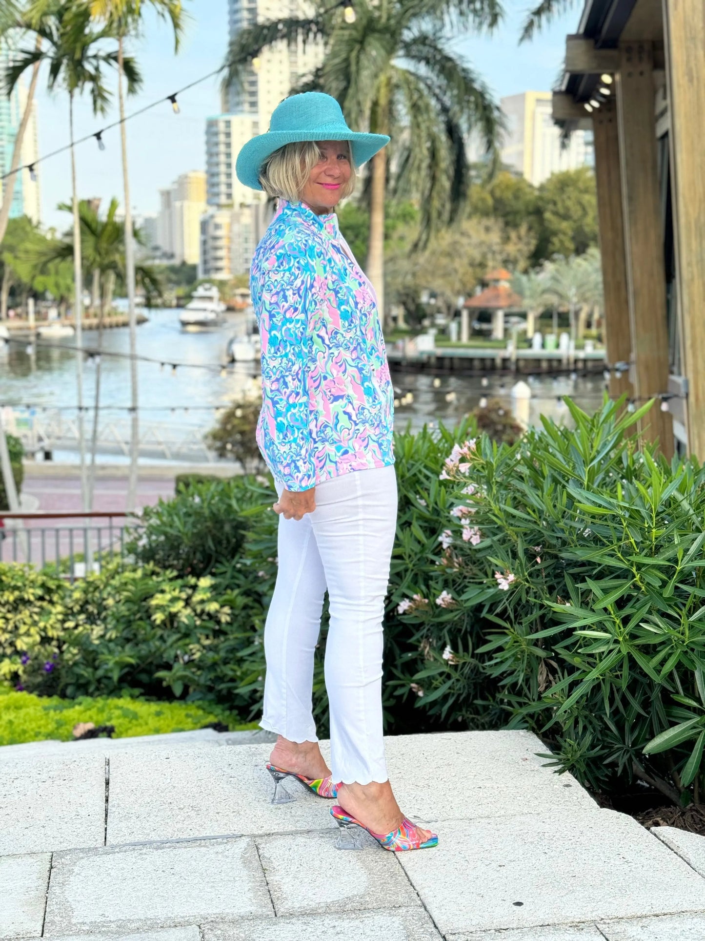 SPLASH OF PINK  FULL ZIPPER