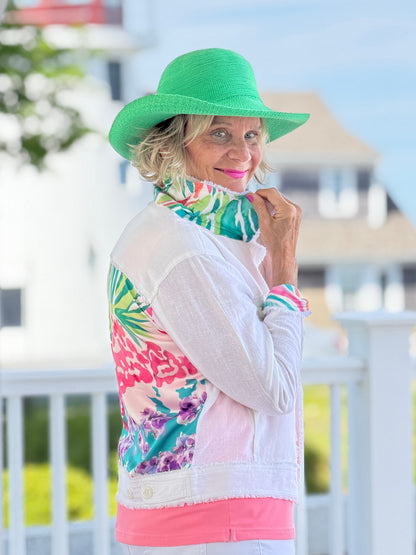 PINK PARADISE GARDEN LINEN JACKET