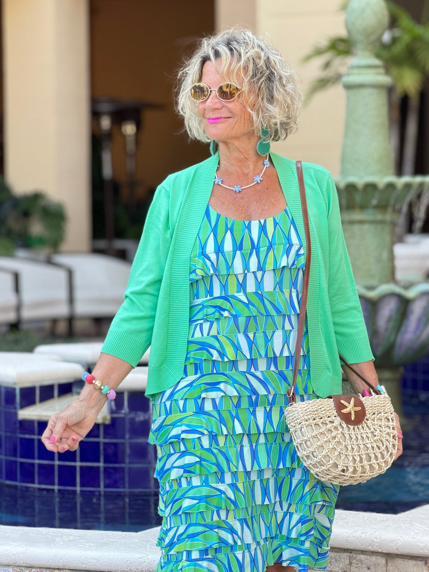 SEA GLASS WAVES CHA CHA DRESS