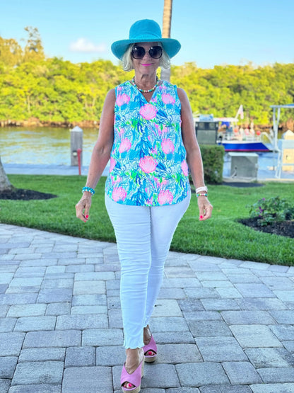 SEASHELL BEACH SLEEVELESS V