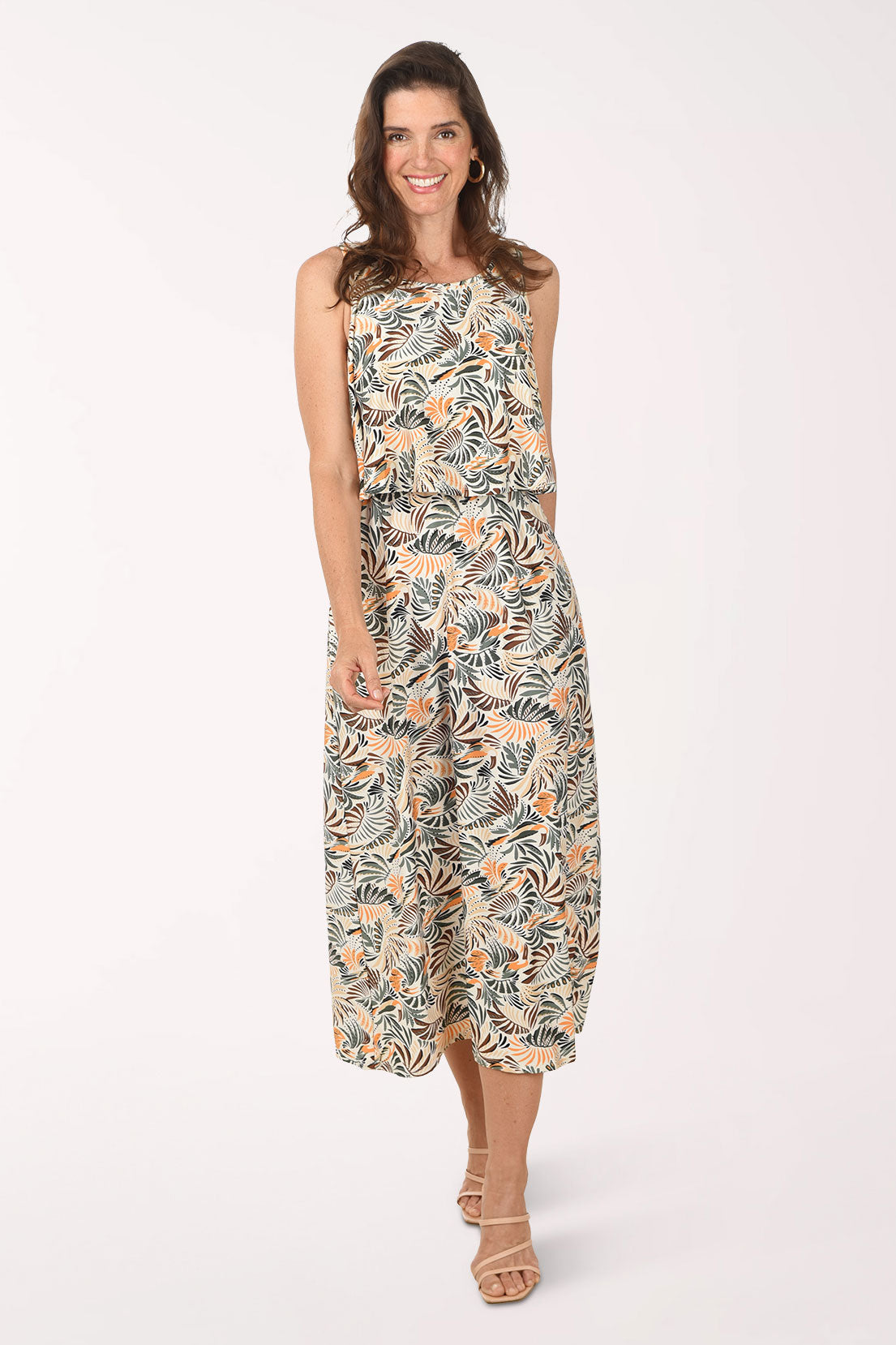 Toucan Forest Popover Sleeveless Maxi Dress
