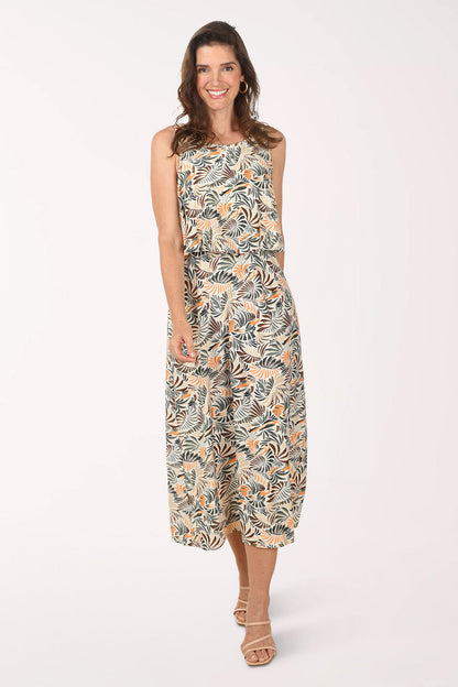 Toucan Forest Popover Sleeveless Maxi Dress